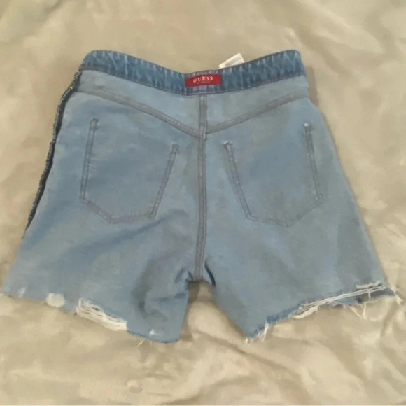 Guess denim distressed short in light blue washed casual Size 26 - Picture 13 of 13
